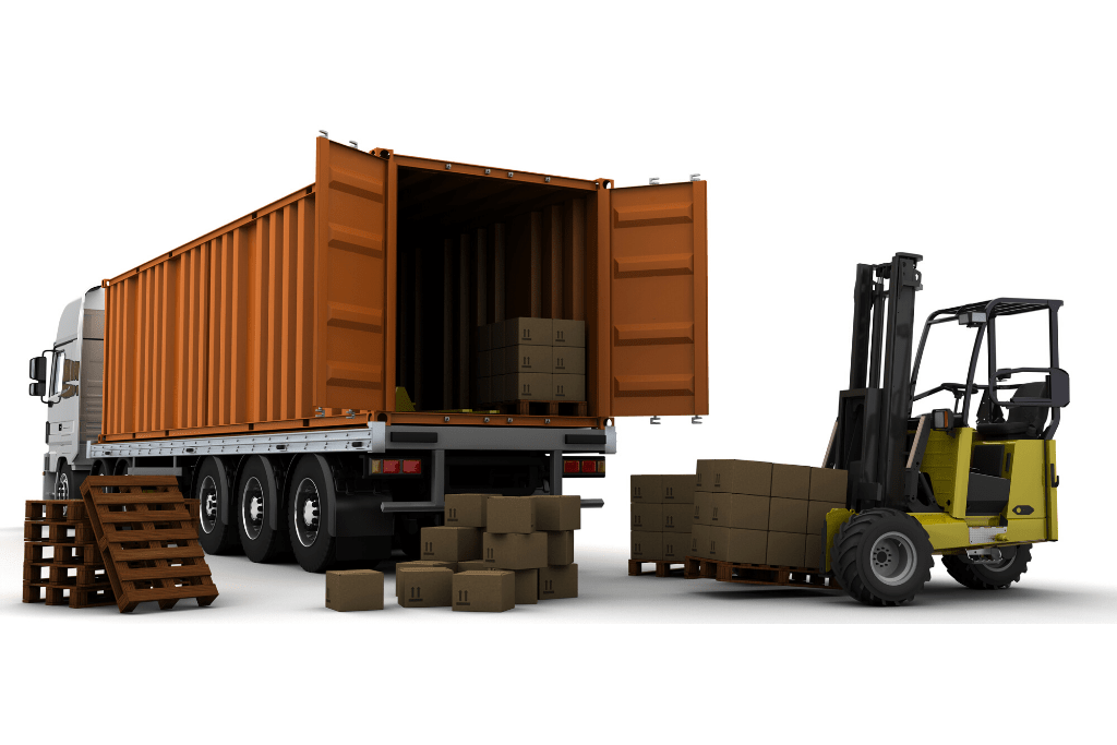 Shipping companies truck loading facility